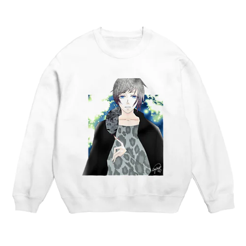 謎の生き物を飼ってる人 Crew Neck Sweatshirt