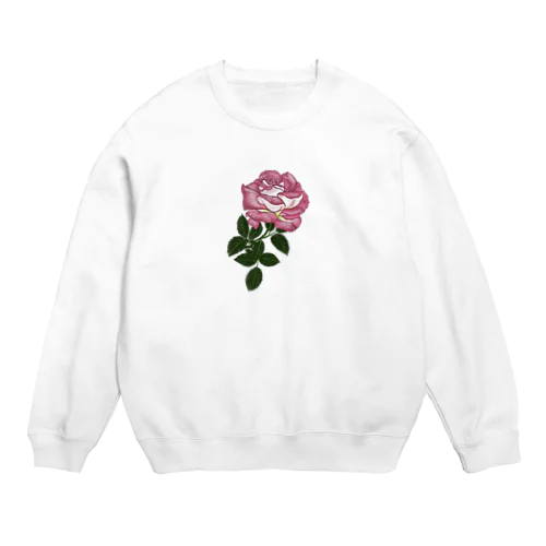 手描きの薔薇 Crew Neck Sweatshirt