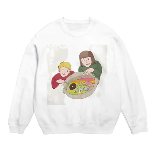 活気グラフィック「鍋」 Crew Neck Sweatshirt