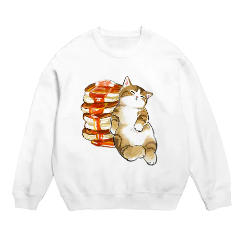 パンケーキにゃん　４段重ね Crew Neck Sweatshirt