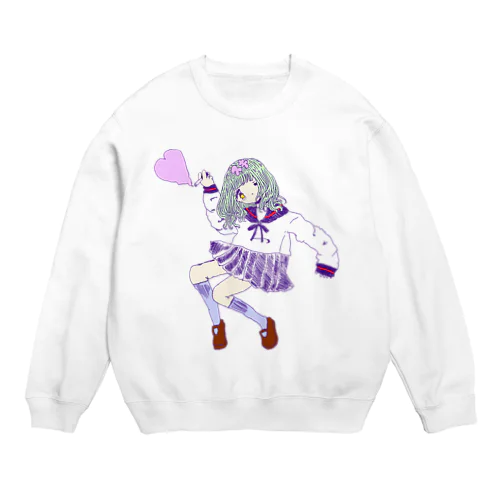 らぶずっきゅん Crew Neck Sweatshirt