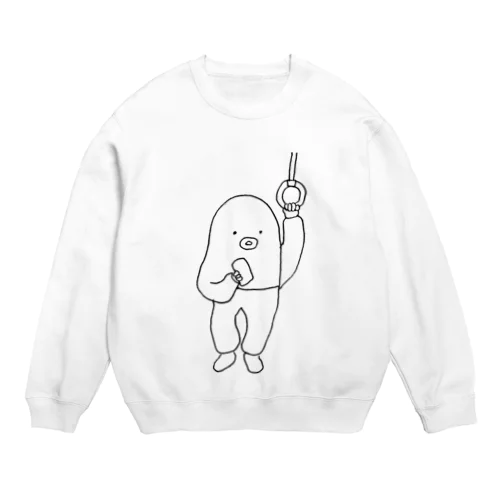 吊り革もぐら Crew Neck Sweatshirt