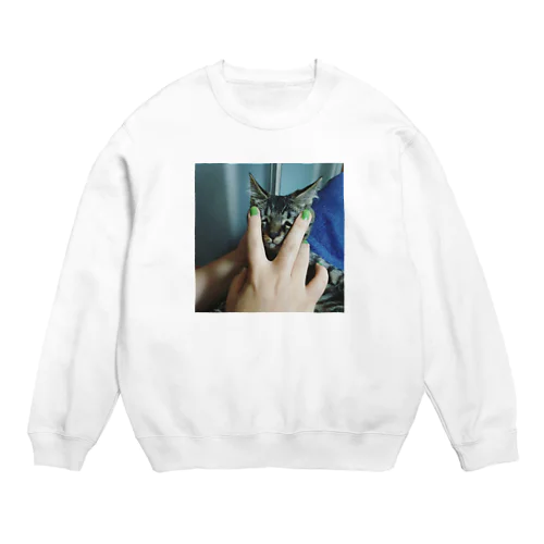 強いられるねこ Crew Neck Sweatshirt