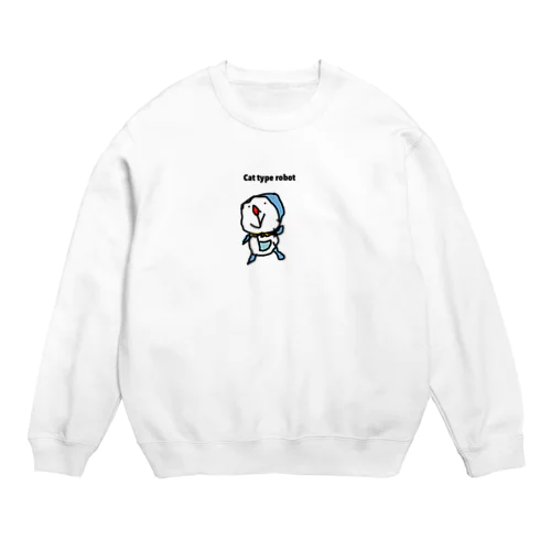 pipopapo-31 ネコ型ロボット Crew Neck Sweatshirt