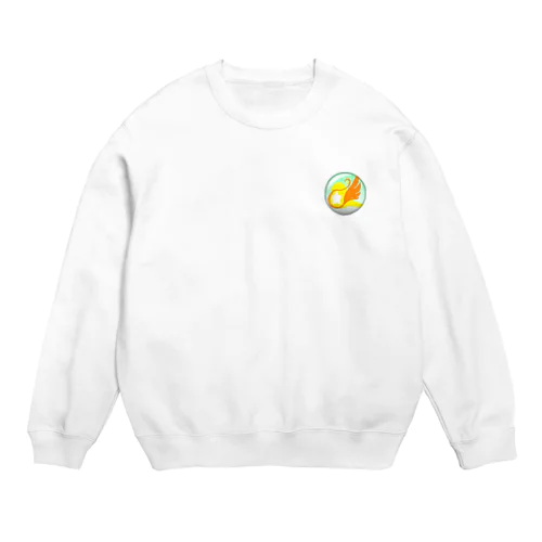 缶バッジ風skyparkロゴ Crew Neck Sweatshirt