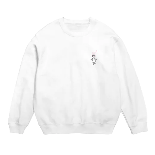 着ぐるみわか子ちゃん Crew Neck Sweatshirt