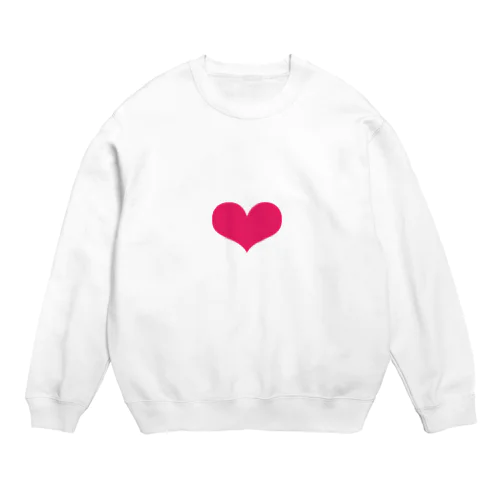 ハート　ピンク Crew Neck Sweatshirt