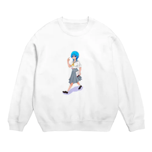 日直セーラー女の子 Crew Neck Sweatshirt