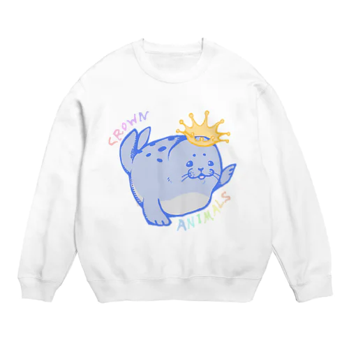 CROWNANIMALーアザラシー Crew Neck Sweatshirt