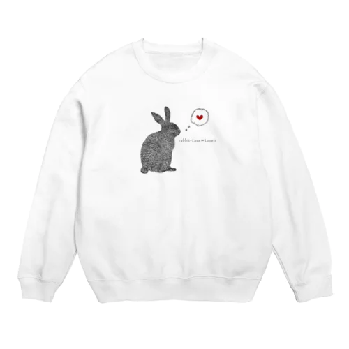 rabbit+Love=Loveit Crew Neck Sweatshirt
