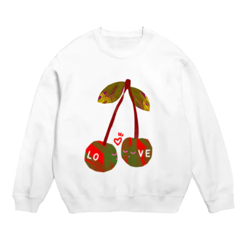 さくらんぼ LOVE Crew Neck Sweatshirt