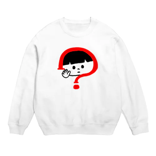 シロクロ君とあお目ねこ Crew Neck Sweatshirt