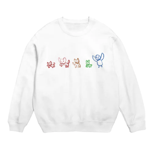 どうぶつ Crew Neck Sweatshirt