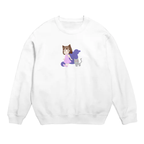 ねこみみちゃん Crew Neck Sweatshirt