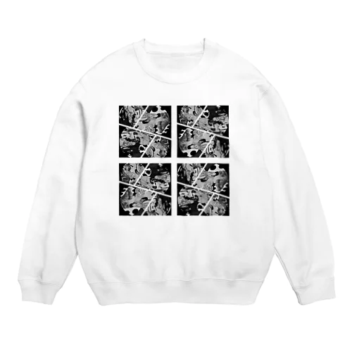 モノクロきのこ Crew Neck Sweatshirt