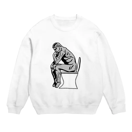 トイレで考える人 Crew Neck Sweatshirt