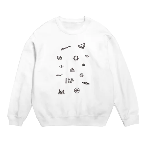 フィンランドの概念 (黒/タテ) Crew Neck Sweatshirt