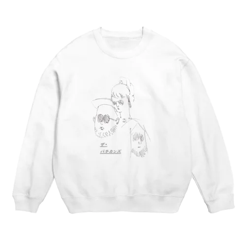 ザ・バチカンズ   白  線画 Crew Neck Sweatshirt