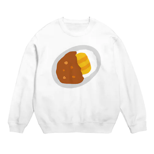 カツカレー（カラー） Crew Neck Sweatshirt