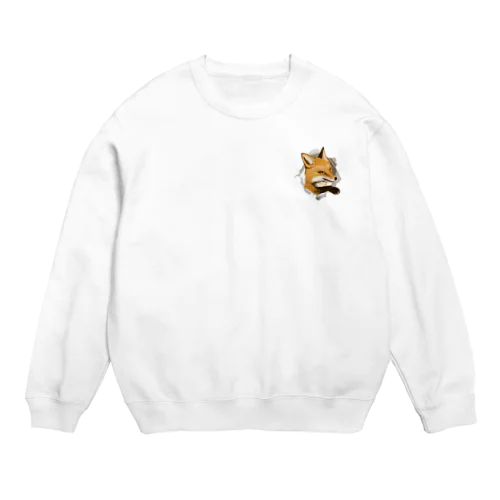 キツネパンチ Crew Neck Sweatshirt