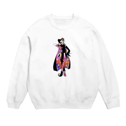 花柄ピエロ Crew Neck Sweatshirt