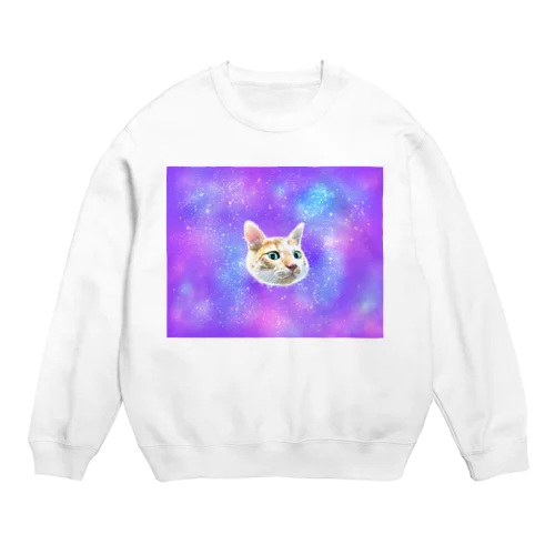 スペースキャット〜宇宙猫 Crew Neck Sweatshirt