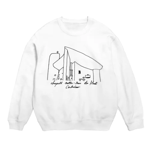 コルビジェ ロンシャンの礼拝堂 Crew Neck Sweatshirt