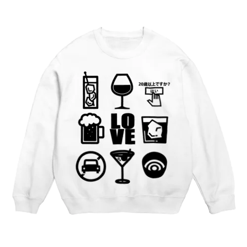 迷惑をかけない酒部員 Crew Neck Sweatshirt