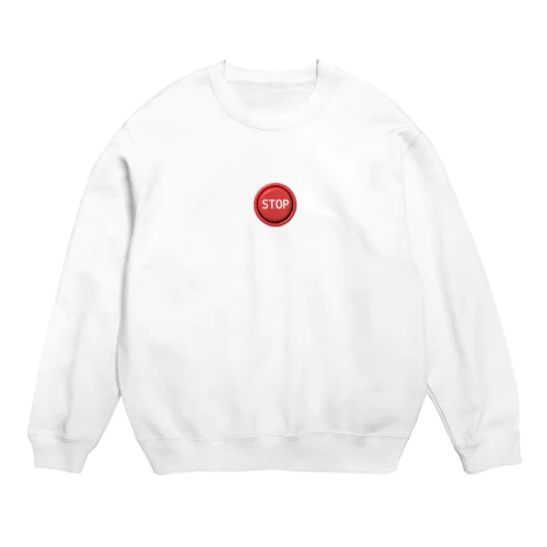 STOPボタン Crew Neck Sweatshirt