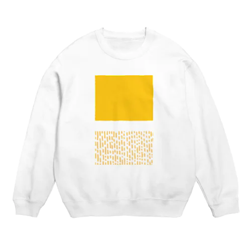 はんぶんきいろ　 Crew Neck Sweatshirt