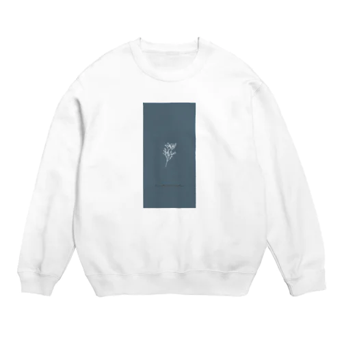 かすみ草 くすみブルー Crew Neck Sweatshirt