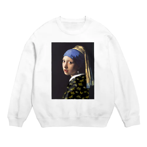 真珠の耳飾りの少女(着物) Crew Neck Sweatshirt