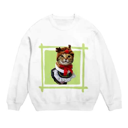 猫プリンちゃんクリスマスver Crew Neck Sweatshirt