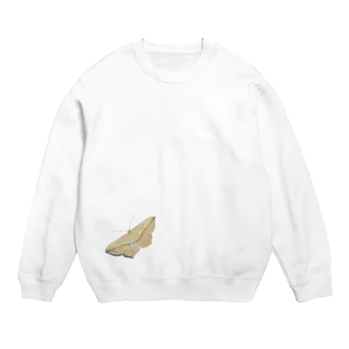 あ！虫止まってる！h.t.（デカい蛾） Crew Neck Sweatshirt