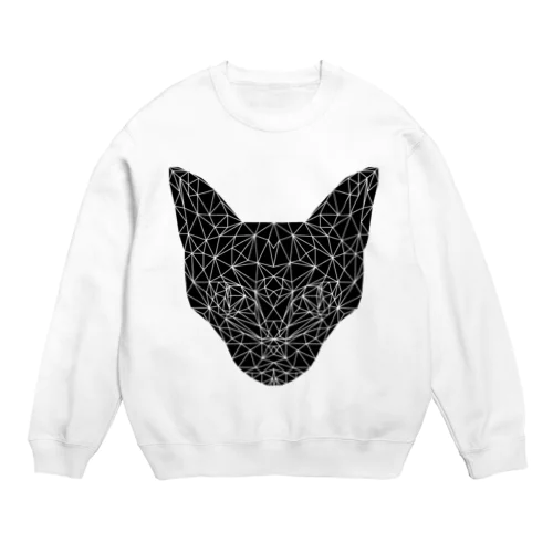 白黒ネコ、猫 Crew Neck Sweatshirt