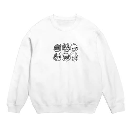 スマイルブヒ モノクロver. Crew Neck Sweatshirt