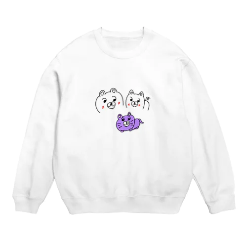 くまねこねこ Crew Neck Sweatshirt