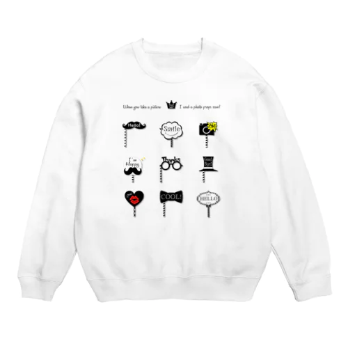 大人可愛い♥フォトプロップス Crew Neck Sweatshirt