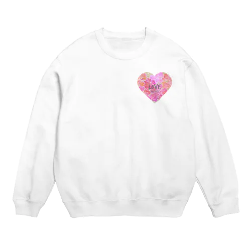 love heart surfトレーナー Crew Neck Sweatshirt