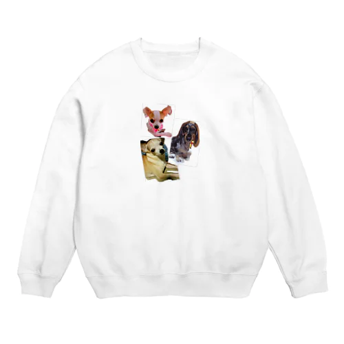 可愛い愛犬 Crew Neck Sweatshirt