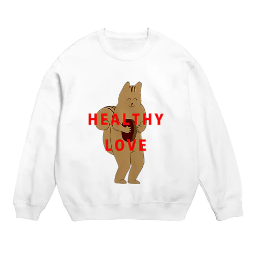 Healthy Love(リス) Crew Neck Sweatshirt