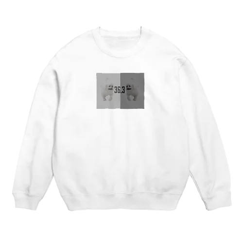 36.3 モノクロペキちゃん Crew Neck Sweatshirt