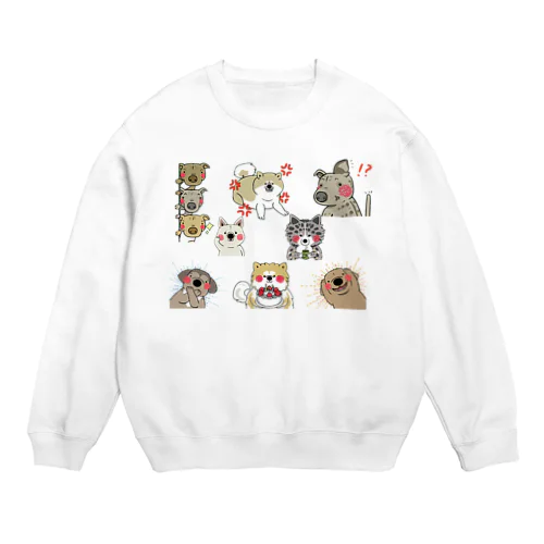 保護犬達の楽園メンバー集合 Crew Neck Sweatshirt