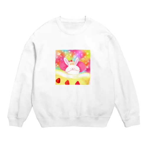 《イラスト15》＊あまいゆめうさぎ＊ Crew Neck Sweatshirt