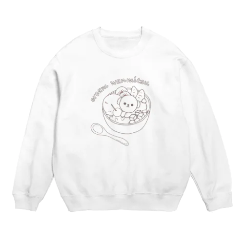 cream wanmitsu Crew Neck Sweatshirt