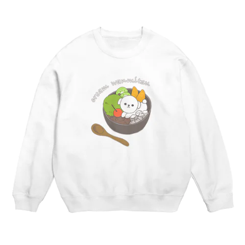 cream wanmitsu(色付き) Crew Neck Sweatshirt