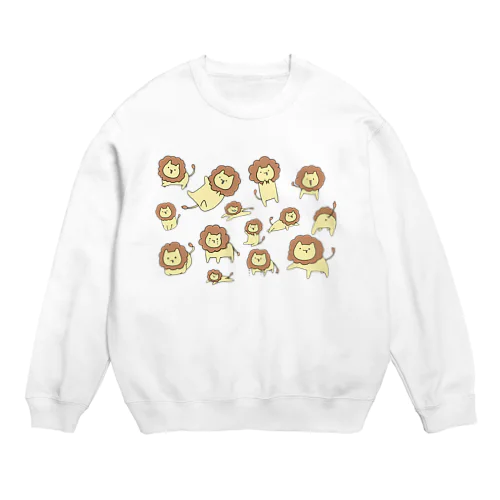 よだれらいおんだらけ Crew Neck Sweatshirt