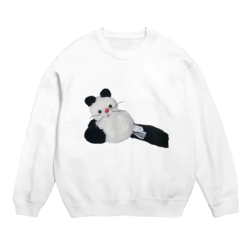 黒靴下の猫ちゃん Crew Neck Sweatshirt