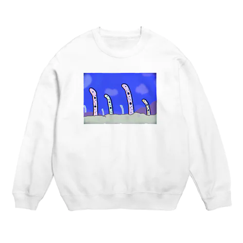 チンアナゴ Crew Neck Sweatshirt