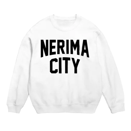 練馬区 NERIMA CITY ロゴブラック Crew Neck Sweatshirt